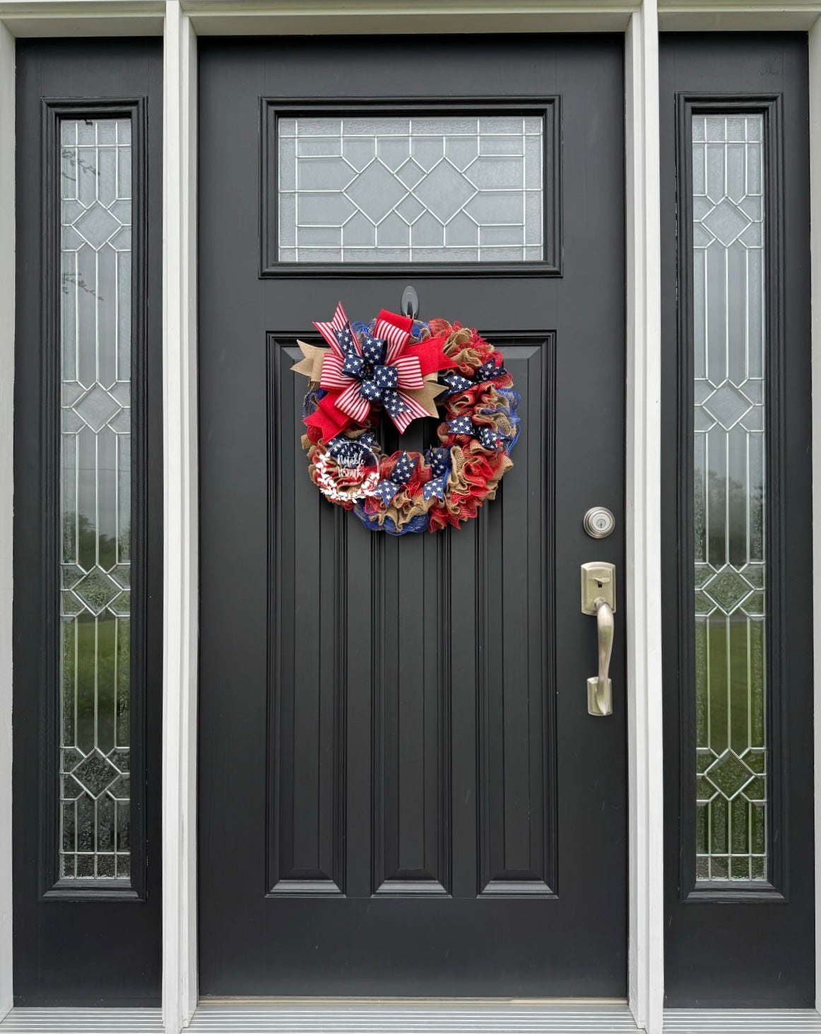 Patriotic wreath for front door, Fourth of July wreath for front door, Patriotic wreath, Americana wreath, American flag wreath, double door