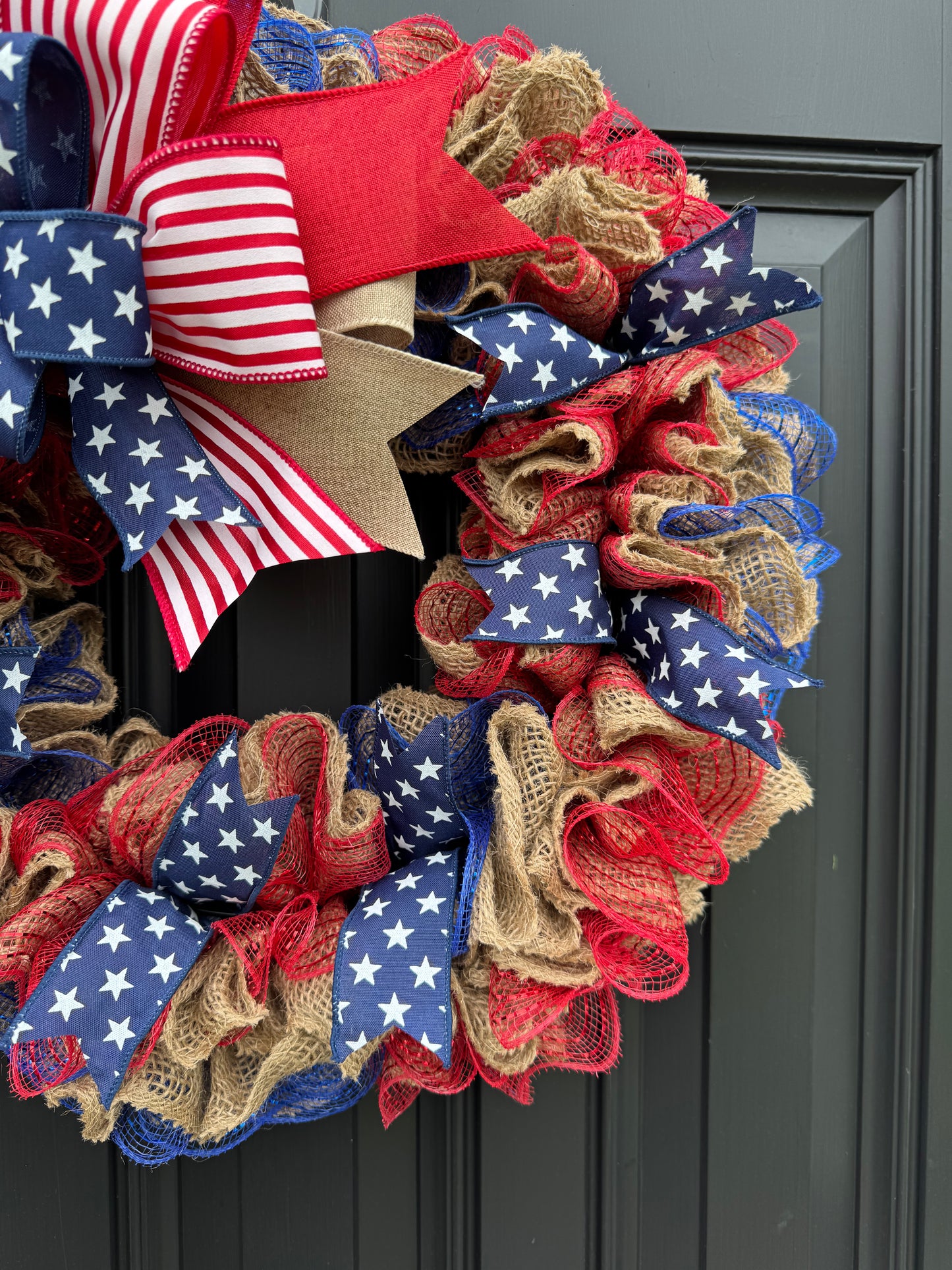 Patriotic wreath for front door, Fourth of July wreath for front door, Patriotic wreath, Americana wreath, American flag wreath, double door