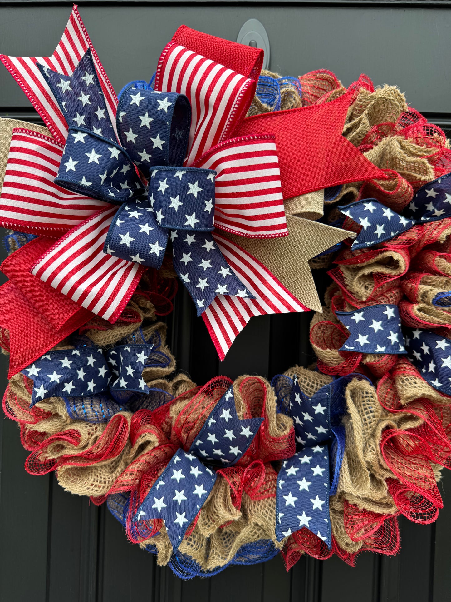 Patriotic wreath for front door, Fourth of July wreath for front door, Patriotic wreath, Americana wreath, American flag wreath, double door