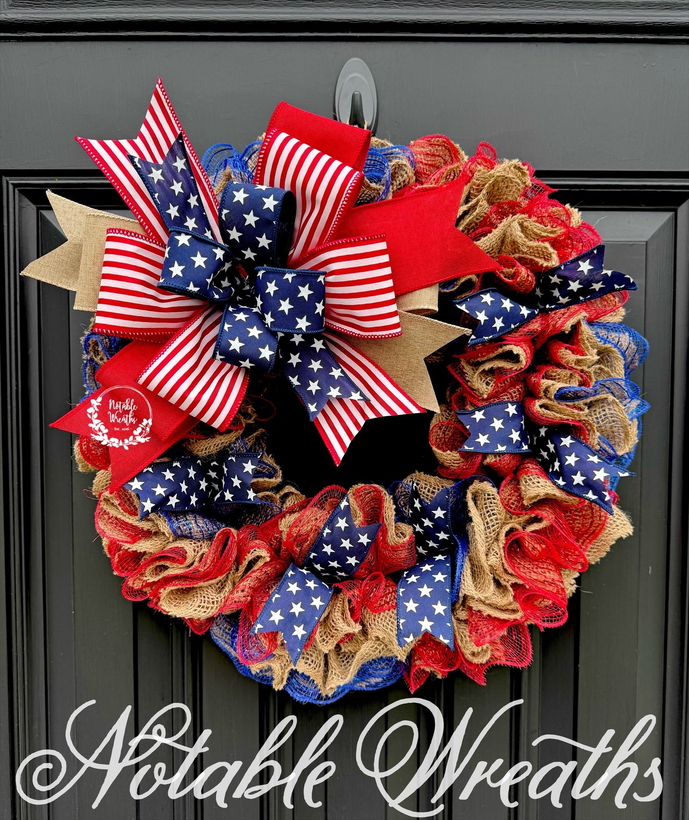 Patriotic wreath for front door, Fourth of July wreath for front door, Patriotic wreath, Americana wreath, American flag wreath, double door