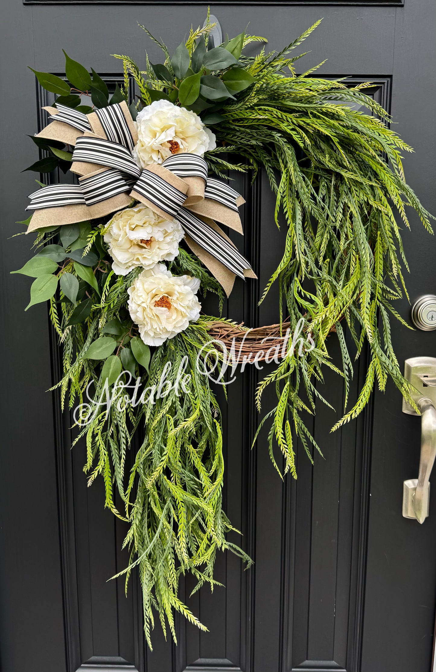 Year Round Wreath, Everyday Wreaths, Peony Wreath, Front Door Wreaths, Saw grass wreath, cascading wreath, cream wreath, neutral wreath